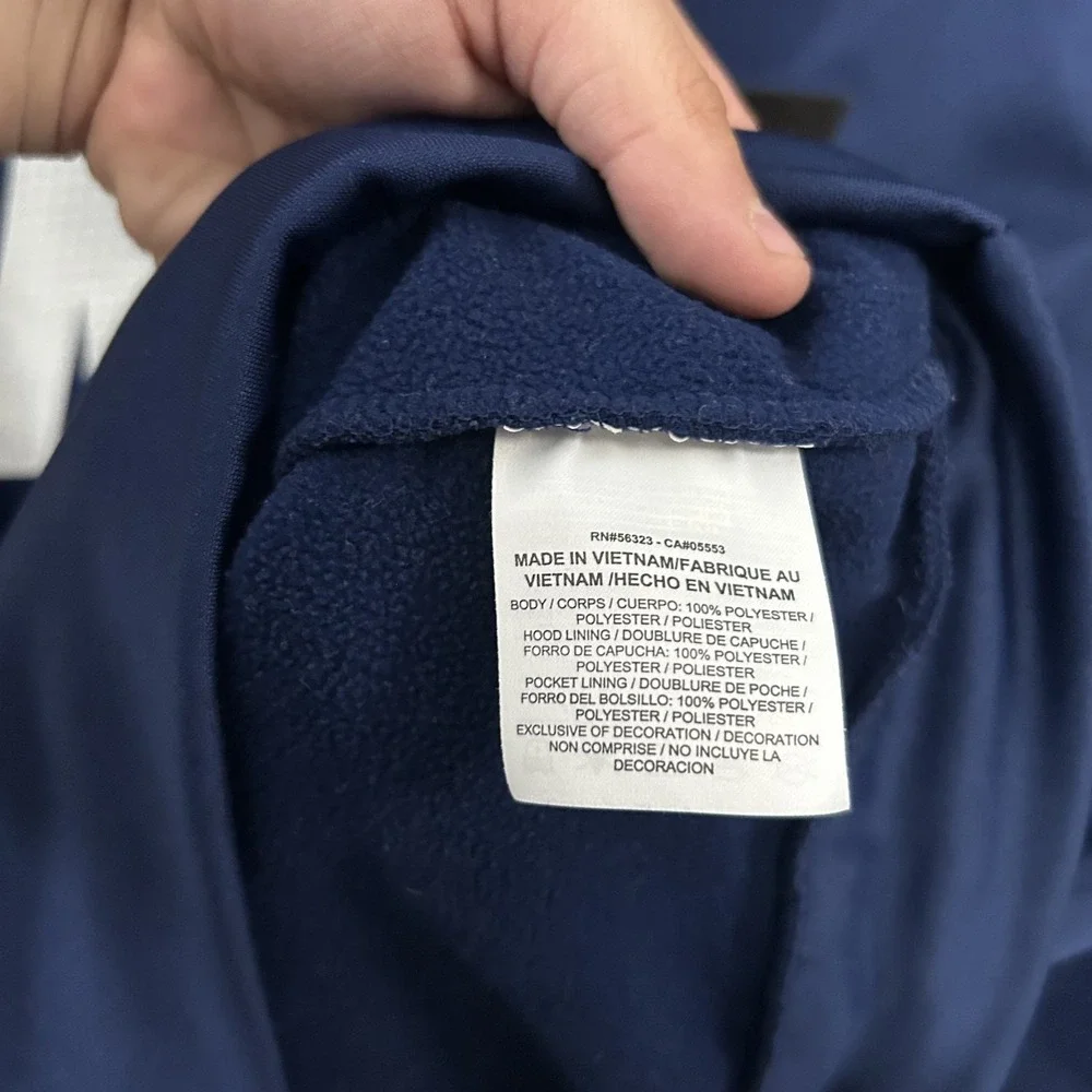 Nike Hoodie Mens Extra Large Blue Pullover Sweatshirt Spell Out Dri Fit Adult